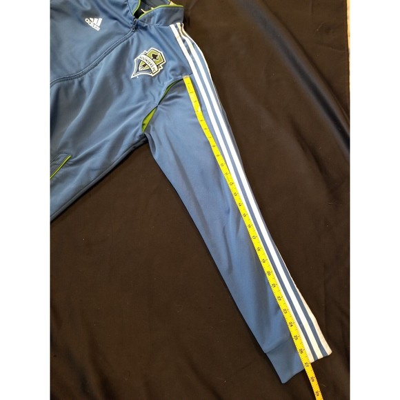 VTG ADIDAS Climalite SEATTLE SOUNDERS FC Training Zip Track Jacket Jersey Large - Picture 10 of 15